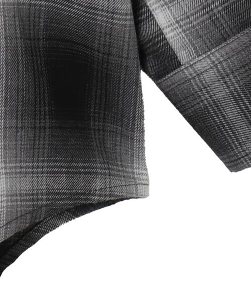 WEGO（ウィゴー）の「WEGO/【25年春夏新作】フードチェックBIGシャツ（シャツ/ブラウス・レディース・ネイビー/ブラック/レッド/サックスブルー・FREE）」の9枚目の写真