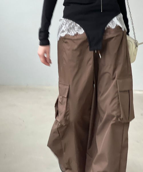 chuclla（チュクラ）の「立体ポケット ワイドカーゴ chw25s037（カーゴパンツ・レディース・ブラウン・L/S/M）」の8枚目の写真