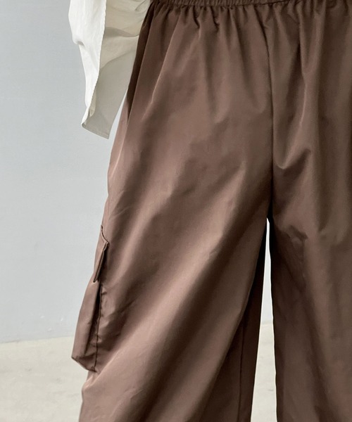 chuclla（チュクラ）の「立体ポケット ワイドカーゴ chw25s037（カーゴパンツ・レディース・ブラウン・L/S/M）」の15枚目の写真