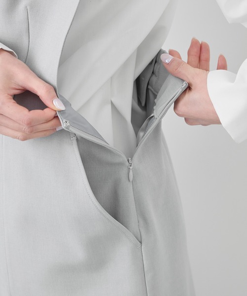 ROPE' PICNIC（ロペピクニック）の「デザインポケットジャンパースカート（ジャンパースカート・レディース・ベージュ/ライトグレー/ブラック・36/38）」の13枚目の写真