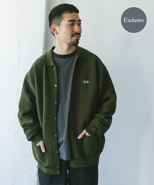 【SINSS】　ニットポロカーディガン　ブラウン　M セール】『別注』PENNYS×DOORS THE FOX シャツカーディガン
