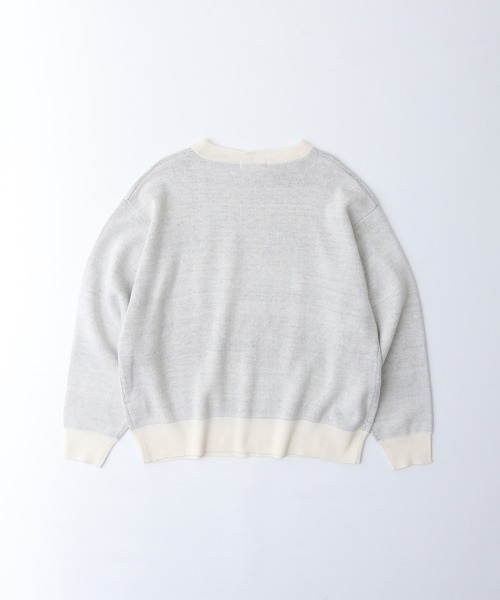 SUGGESTION（サジェッション）の「Flower jacquard crew neck knit / フラワージャガードクルーネックニット unisex（ニット/セーター・メンズ・ネイビー/ブラック/オフホワイト・L/M）」の12枚目の写真