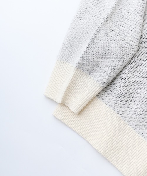 SUGGESTION（サジェッション）の「Flower jacquard crew neck knit / フラワージャガードクルーネックニット unisex（ニット/セーター・メンズ・ネイビー/ブラック/オフホワイト・L/M）」の11枚目の写真