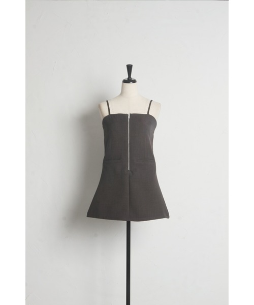 &. NOSTALGIA（アンドドットノスタルジア）の「【ZOZO限定】フロントジップキャミチュニック（チュニック・レディース・グレー/ブラック・M）」の13枚目の写真