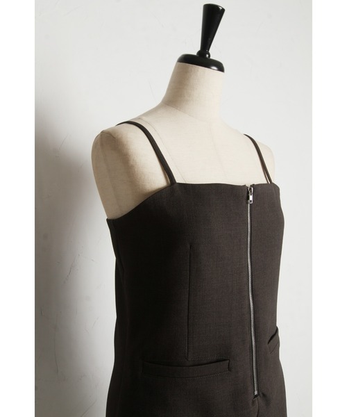 &. NOSTALGIA（アンドドットノスタルジア）の「【ZOZO限定】フロントジップキャミチュニック（チュニック・レディース・グレー/ブラック・M）」の7枚目の写真