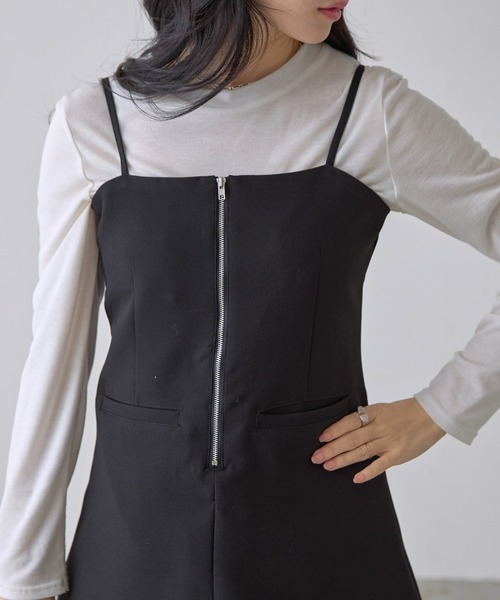 &. NOSTALGIA（アンドドットノスタルジア）の「【ZOZO限定】フロントジップキャミチュニック（チュニック・レディース・グレー/ブラック・M）」の18枚目の写真