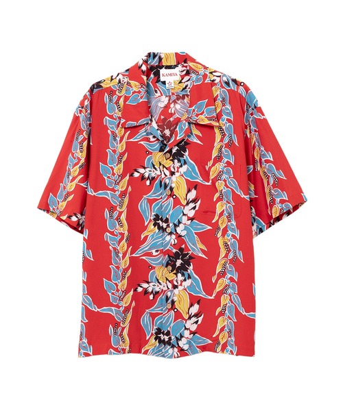 KAMIYA(カミヤ)の「Aloha S/S Shirt(シャツ/ブラウス・メンズ・レッド/グリーン/ブラック・M)」の2枚目の写真