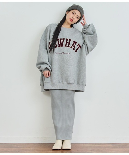 ANAP（アナップ）の「リブニットロングスカート（スカート・レディース・ブラック/グレー/オレンジ/ライトピンク・FREE）」の13枚目の写真