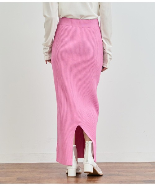 ANAP（アナップ）の「リブニットロングスカート（スカート・レディース・ブラック/グレー/オレンジ/ライトピンク・FREE）」の16枚目の写真