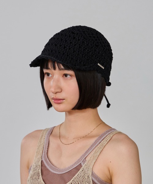 OVERRIDE（オーバーライド）の「OVERRIDE  CROCHET CAP SG / オーバーライド（キャップ・レディース・ブラック/グレー/ライトグリーン・57~59cm）」の18枚目の写真