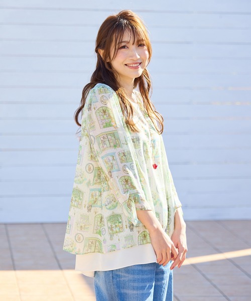Jolly Poupee(ジョリープッペ)の「【22fabric】ムービースタジオ/レイヤードブラウス(シャツ/ブラウス・レディース・ブルー/ベージュ・42/38/46)」の2枚目の写真