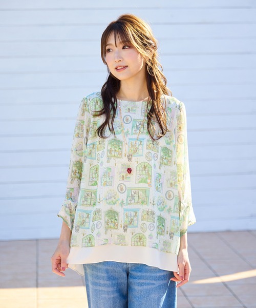 Jolly Poupee(ジョリープッペ)の「【22fabric】ムービースタジオ/レイヤードブラウス(シャツ/ブラウス・レディース・ブルー/ベージュ・42/38/46)」の20枚目の写真