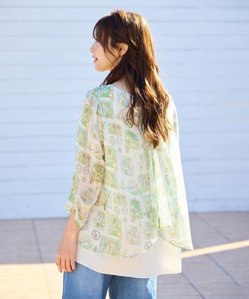 Jolly Poupee(ジョリープッペ)の「【22fabric】ムービースタジオ/レイヤードブラウス(シャツ/ブラウス・レディース・ブルー/ベージュ・42/38/46)」の14枚目の写真