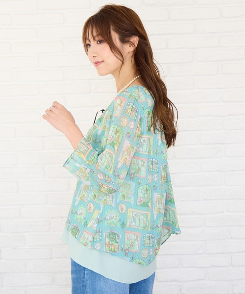 Jolly Poupee(ジョリープッペ)の「【22fabric】ムービースタジオ/レイヤードブラウス(シャツ/ブラウス・レディース・ブルー/ベージュ・42/38/46)」の17枚目の写真