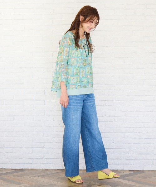 Jolly Poupee(ジョリープッペ)の「【22fabric】ムービースタジオ/レイヤードブラウス(シャツ/ブラウス・レディース・ブルー/ベージュ・42/38/46)」の9枚目の写真