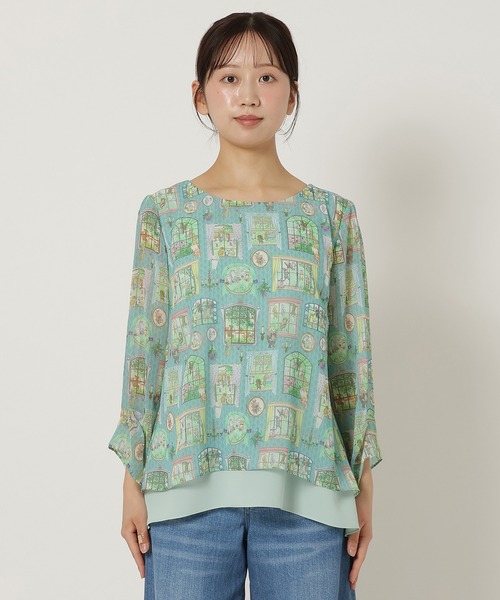 Jolly Poupee(ジョリープッペ)の「【22fabric】ムービースタジオ/レイヤードブラウス(シャツ/ブラウス・レディース・ブルー/ベージュ・42/38/46)」の10枚目の写真