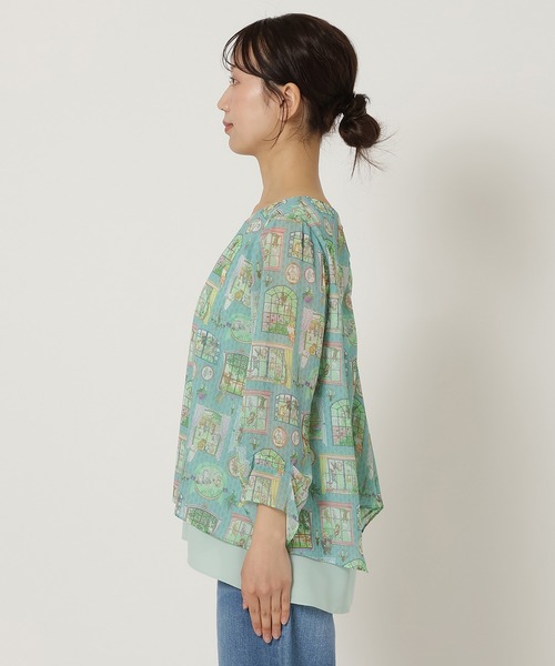 Jolly Poupee(ジョリープッペ)の「【22fabric】ムービースタジオ/レイヤードブラウス(シャツ/ブラウス・レディース・ブルー/ベージュ・42/38/46)」の11枚目の写真