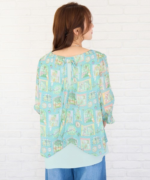 Jolly Poupee(ジョリープッペ)の「【22fabric】ムービースタジオ/レイヤードブラウス(シャツ/ブラウス・レディース・ブルー/ベージュ・42/38/46)」の19枚目の写真