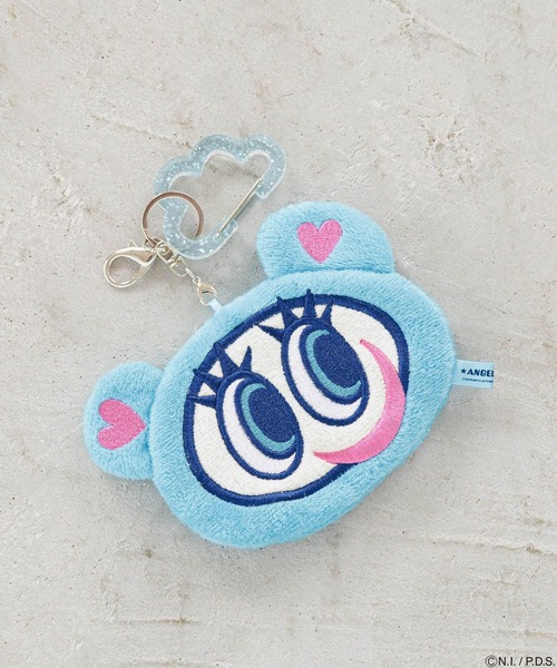 Me%（ミィパーセント）の「【ANGEL BLUE】フェイスポーチチャーム 283113（ポーチ・レディース・ブルー/イエロー・FREE）」の2枚目の写真