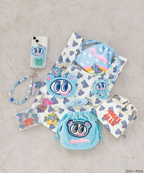 Me%（ミィパーセント）の「【ANGEL BLUE】フェイスポーチチャーム 283113（ポーチ・レディース・ブルー/イエロー・FREE）」の9枚目の写真