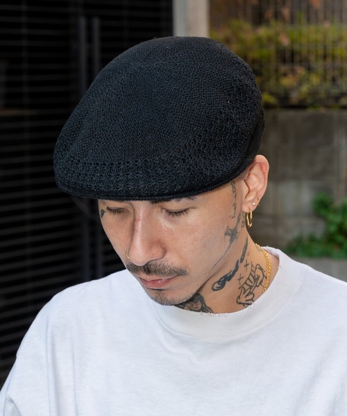 Subciety（サブサエティ）の「Linen hunting（ハンチング/ベレー帽・メンズ・ブラック/ベージュ・FREE）」の2枚目の写真