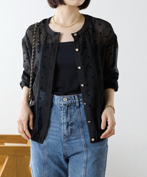 Darich シアードットカーディガン ブラック ダーリッチ Darich シアードットカーディガン （ブラック