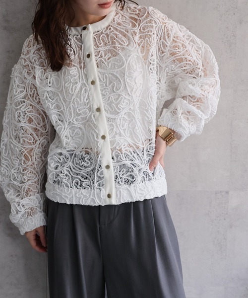 セール】【選べる】 2WAYシアーカーディガン / ブラウス