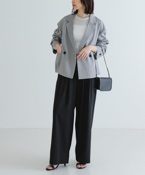 URBAN RESEARCH(アーバンリサーチ)の「『UVカット/吸水速乾/イージーケア』『UR TECH DRYLUXE』ツイードジャケット(その他アウター・レディース・ベージュ/グレー・FREE)」の6枚目の写真