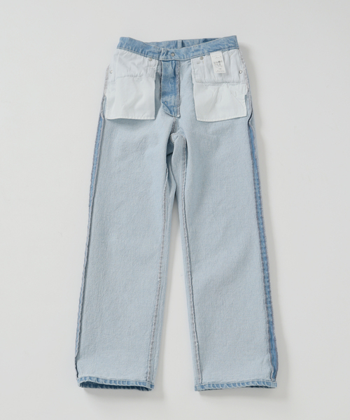SLOBE IENA(スローブイエナ)の「《3サイズ展開/追加6》LE DENIM ストレートデニムパンツ(その他パンツ・レディース・サックスブルー・38/34/36)」の8枚目の写真