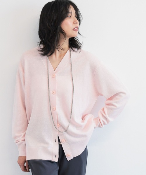 BARNYARDSTORM(バンヤードストーム)の「BARNYARDSTORM / ミドルライトカーデ / ハンドウォッシャブル(カーディガン/ボレロ・レディース・ベージュ/ピンク/チャコールグレー/グレー/ライトグリーン/ホワイト・FREE)」の13枚目の写真