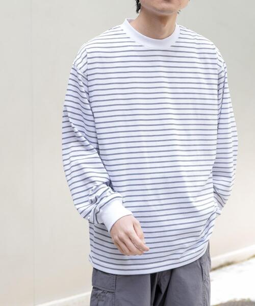 FORK&SPOON（フォークアンドスプーン）の「FORK&SPOON　CAVEボーダーロングスリーブTシャツ（Tシャツ/カットソー・メンズ・ホワイト系その他/ブラック系その他・5/4）」の2枚目の写真