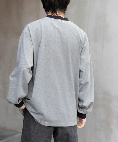 FORK&SPOON（フォークアンドスプーン）の「FORK&SPOON　CAVEボーダーロングスリーブTシャツ（Tシャツ/カットソー・メンズ・ホワイト系その他/ブラック系その他・5/4）」の21枚目の写真