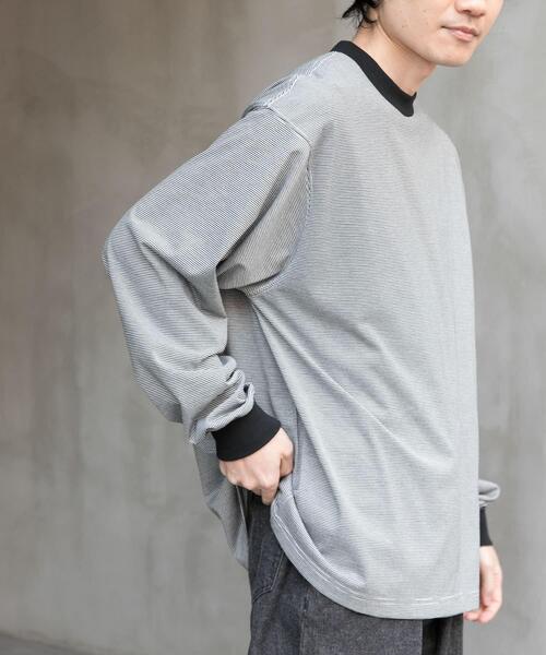 FORK&SPOON（フォークアンドスプーン）の「FORK&SPOON　CAVEボーダーロングスリーブTシャツ（Tシャツ/カットソー・メンズ・ホワイト系その他/ブラック系その他・5/4）」の20枚目の写真