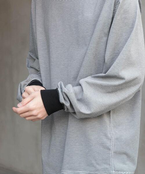 FORK&SPOON（フォークアンドスプーン）の「FORK&SPOON　CAVEボーダーロングスリーブTシャツ（Tシャツ/カットソー・メンズ・ホワイト系その他/ブラック系その他・5/4）」の19枚目の写真