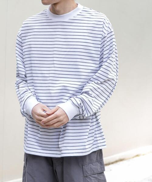 FORK&SPOON（フォークアンドスプーン）の「FORK&SPOON　CAVEボーダーロングスリーブTシャツ（Tシャツ/カットソー・メンズ・ホワイト系その他/ブラック系その他・5/4）」の15枚目の写真