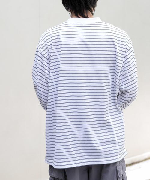 FORK&SPOON（フォークアンドスプーン）の「FORK&SPOON　CAVEボーダーロングスリーブTシャツ（Tシャツ/カットソー・メンズ・ホワイト系その他/ブラック系その他・5/4）」の13枚目の写真