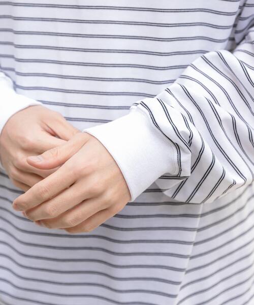 FORK&SPOON（フォークアンドスプーン）の「FORK&SPOON　CAVEボーダーロングスリーブTシャツ（Tシャツ/カットソー・メンズ・ホワイト系その他/ブラック系その他・5/4）」の9枚目の写真