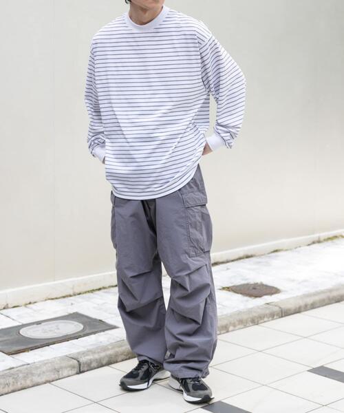 FORK&SPOON（フォークアンドスプーン）の「FORK&SPOON　CAVEボーダーロングスリーブTシャツ（Tシャツ/カットソー・メンズ・ホワイト系その他/ブラック系その他・5/4）」の8枚目の写真