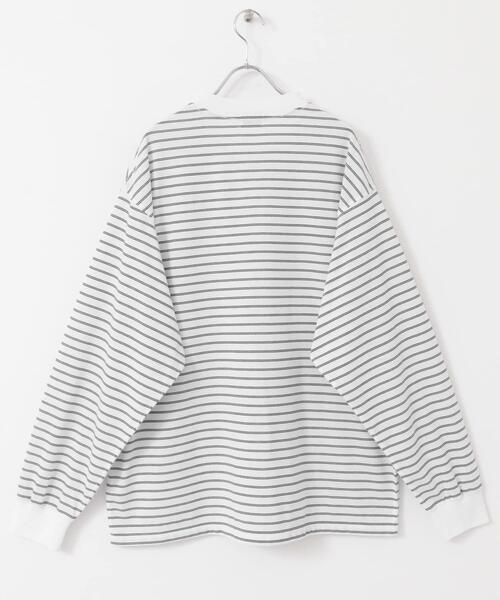 FORK&SPOON（フォークアンドスプーン）の「FORK&SPOON　CAVEボーダーロングスリーブTシャツ（Tシャツ/カットソー・メンズ・ホワイト系その他/ブラック系その他・5/4）」の5枚目の写真