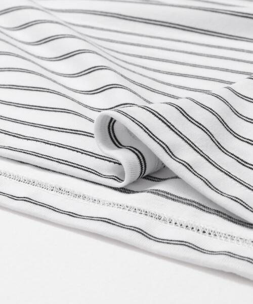 FORK&SPOON（フォークアンドスプーン）の「FORK&SPOON　CAVEボーダーロングスリーブTシャツ（Tシャツ/カットソー・メンズ・ホワイト系その他/ブラック系その他・5/4）」の4枚目の写真