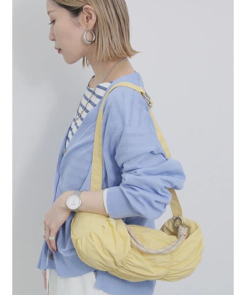 Samansa Mos2 blue（サマンサモスモスブルー）の「シャーリングミニドラムバッグ（ハンドバッグ・レディース・ベージュ/イエロー/ブラック・F）」の19枚目の写真