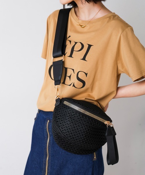 LASUD メッシュ ボディバッグ ショルダーバッグ 新品未使用】LASUD 
