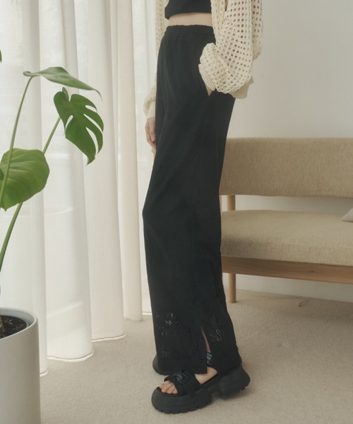 Rene 裾パール付き　イージーパンツ　黒38 SALE！30%OFF】THE SHINZONE シンゾーン クライスラー イージー
