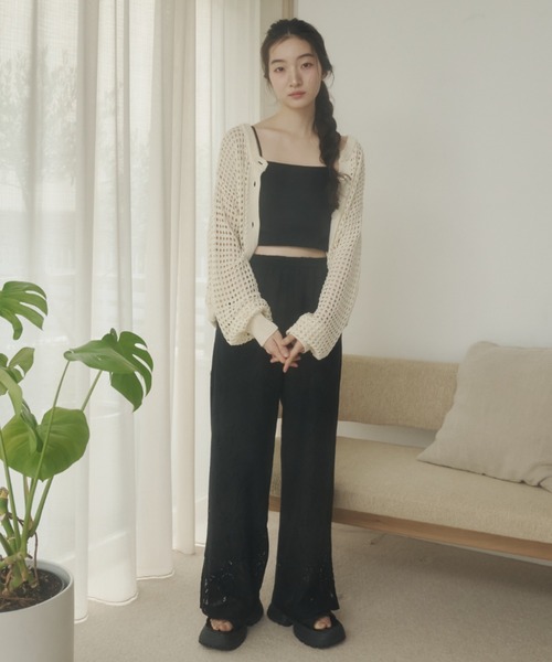 REMOON(リムーン)の「レースイージーパンツ(その他パンツ・レディース・ホワイト/ブラック・FREE)」の21枚目の写真