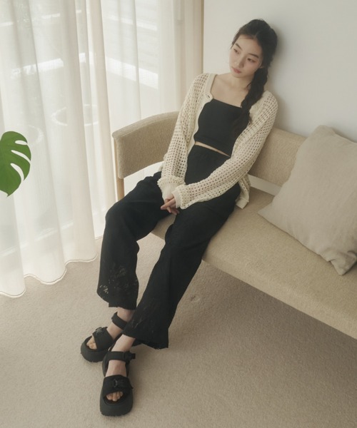 REMOON(リムーン)の「レースイージーパンツ(その他パンツ・レディース・ホワイト/ブラック・FREE)」の20枚目の写真