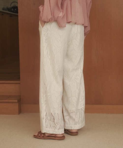 REMOON(リムーン)の「レースイージーパンツ(その他パンツ・レディース・ホワイト/ブラック・FREE)」の7枚目の写真