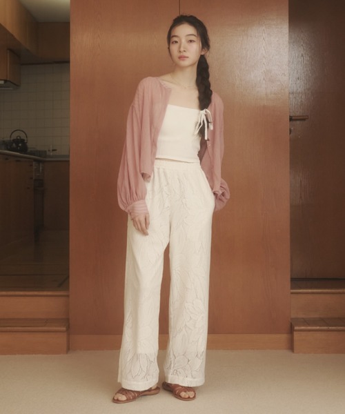 REMOON(リムーン)の「レースイージーパンツ(その他パンツ・レディース・ホワイト/ブラック・FREE)」の19枚目の写真