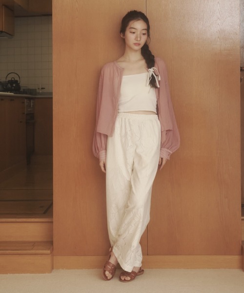 REMOON(リムーン)の「レースイージーパンツ(その他パンツ・レディース・ホワイト/ブラック・FREE)」の17枚目の写真