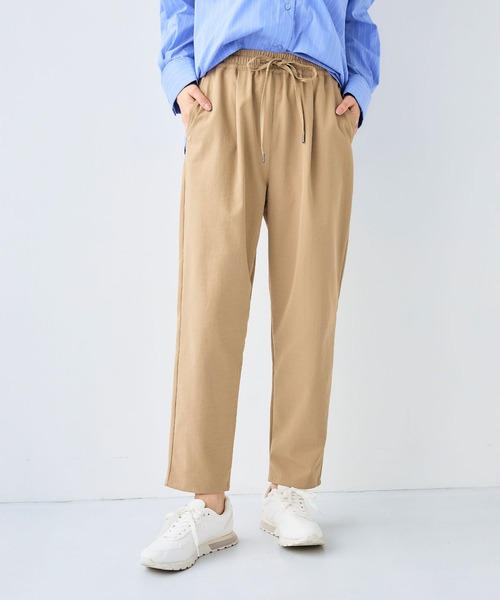 CROSS FUNCTION（クロスファンクション）の「《吸水速乾》エブ楽 きれいめイージーパンツ【CF/クロスファンクション】（その他パンツ・レディース・ライトピンク/アイボリー/カーキ/ネイビー/ベージュ/ブラック/オリーブ/ライトベージュ/サックスブルー・LL/L/M）」の12枚目の写真