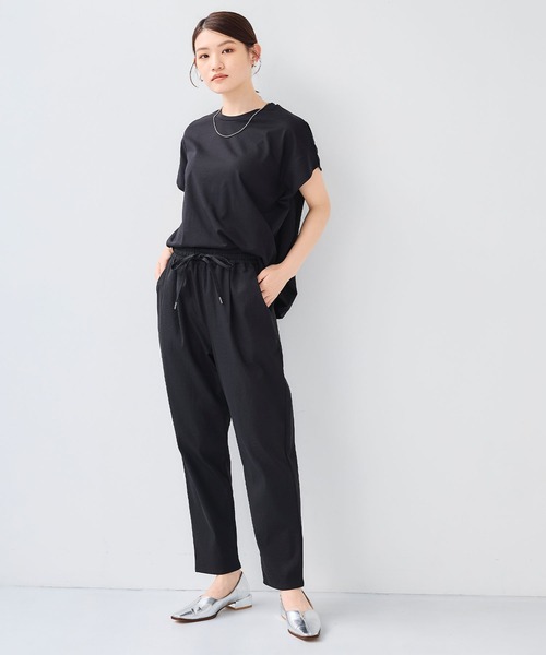 CROSS FUNCTION（クロスファンクション）の「《吸水速乾》エブ楽 きれいめイージーパンツ【CF/クロスファンクション】（その他パンツ・レディース・ライトピンク/アイボリー/カーキ/ネイビー/ベージュ/ブラック/オリーブ/ライトベージュ/サックスブルー・LL/L/M）」の20枚目の写真